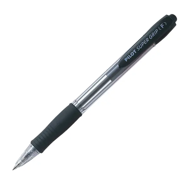 12x PENNA SFERA SCATTO SUPER GRIP NERO FINE 0.7MM PILOT