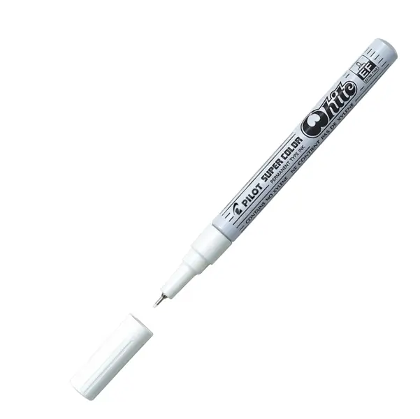 1x Marcatore SUPER COLOR punta extra fine vernice white PILOT