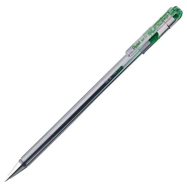 12x PENNA SFERA SUPER B BK77 VERDE 0.7MM PENTEL
