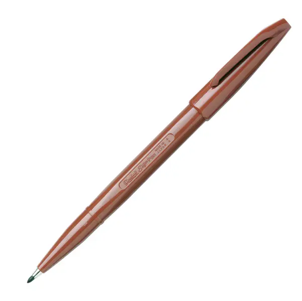 12x PENNARELLO SIGNPEN S520 MARRONE PENTEL
