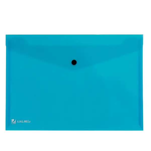 5x BUSTA CON BOTTONE PULL AZZURRO 21X29.7CM