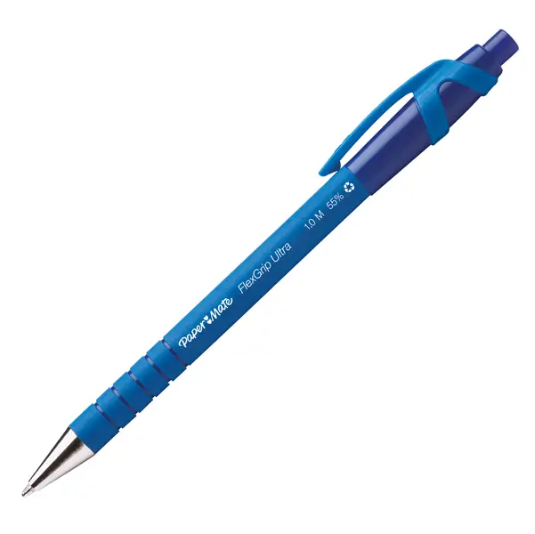 12x Penna sfera scatto FLEXGRIP ULTRA 1.0 blu PAPERMATE
