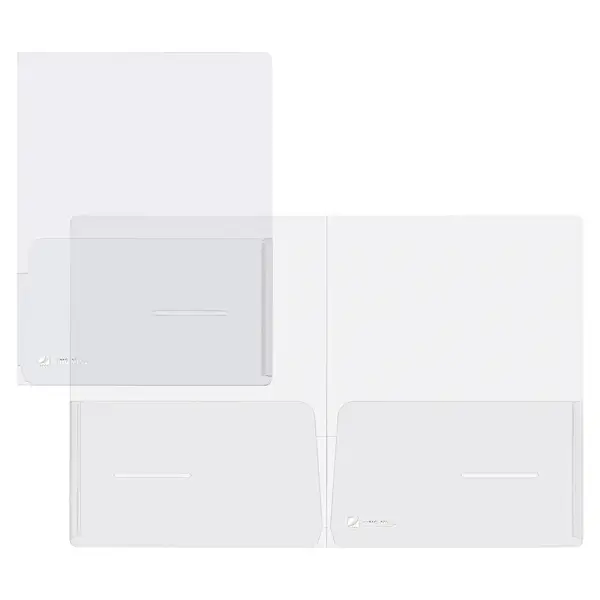 5x CARTELLINA CON TASCHE FULL TRASPARENTE 21X29.7CM
