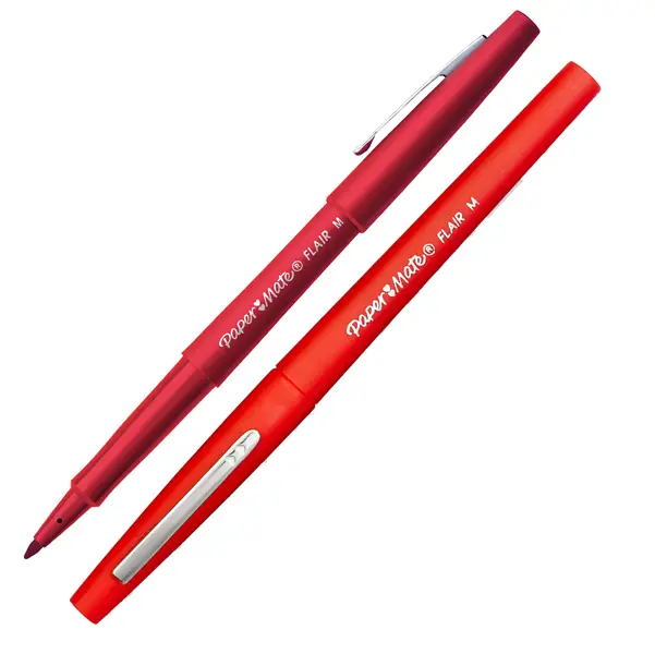 12x PENNARELLO FLAIR NYLON ROSSO PUNTA 1.1MM PAPERMATE