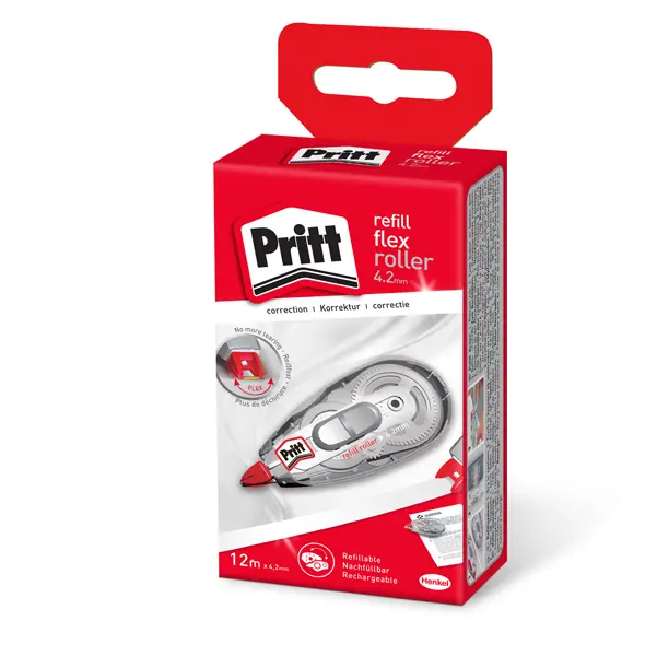 5x CORRETTORE A NASTRO 4,2MMX12M PRITT ROLLER SYSTEM RICARICABILE