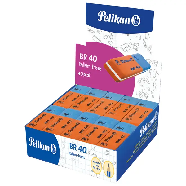 1x BOX 40 GOMME PELIKAN BR/40 BLU-ROSSA