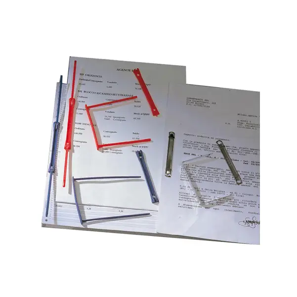 1x 100 FERMAFOGLI IN PLASTICA DATACLIP PER TABULATI