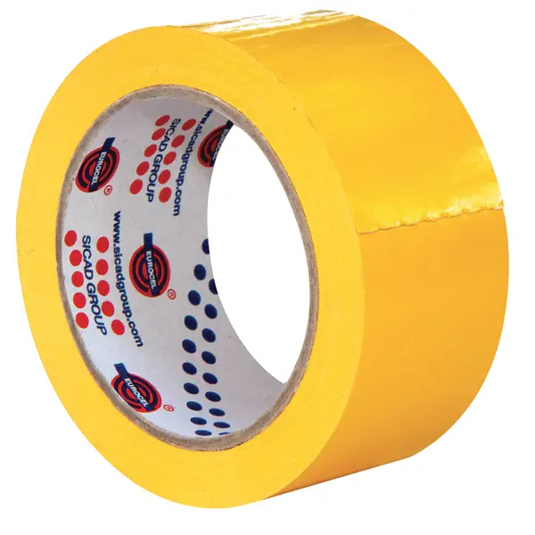 6x Nastro adesivo 50mm x 66m Giallo PVC 350 Eurocell