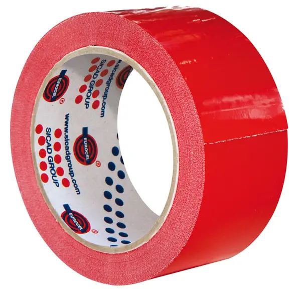 6x Nastro adesivo 50mm x 66m Rosso PVC 350 Eurocell