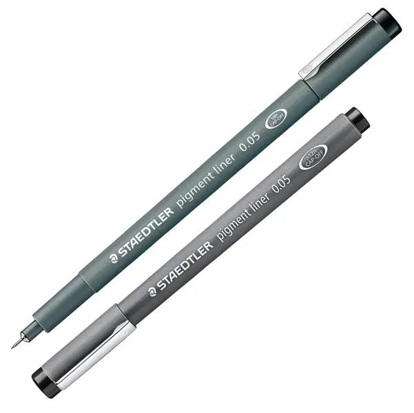 10x Pennarello Pigment Liner 308 nero 0,05mm Staedtler