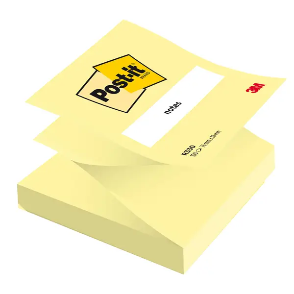 12x BLOCCO 100fg Post-itR Z-Notes R330 Giallo Canary 76x76mm