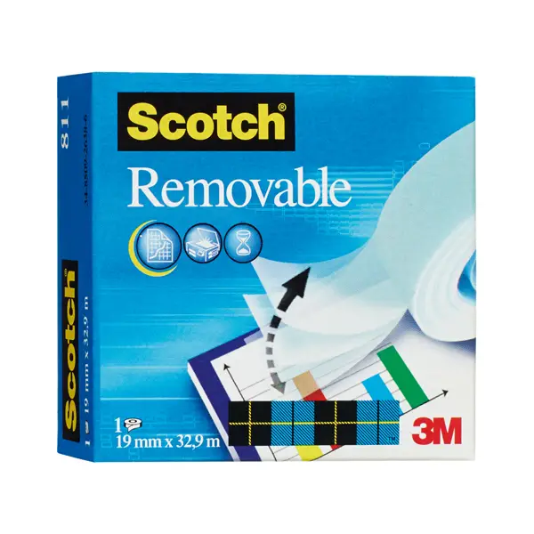 1x NASTRO ADESIVO ScotchR Magic 811-1933 INVISIBILE RIMOVIBILE 19MMX33MT