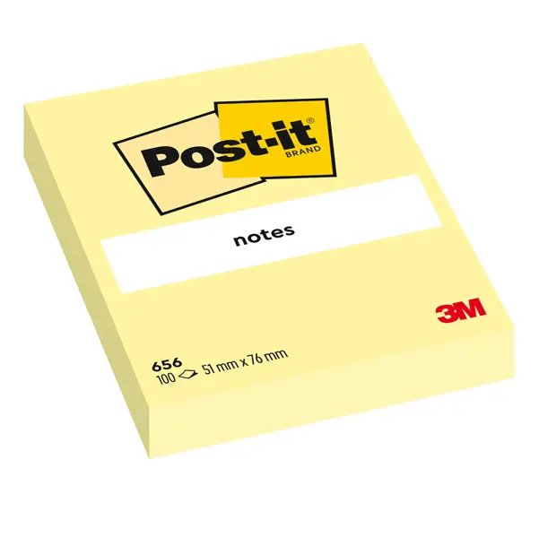 12x BLOCCO 100fg Post-itR Giallo Canary 76x51mm 656