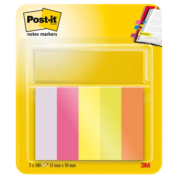 1x SEGNAPAGINA Post-itR 670-5 (500FG) 5COLORI INDEX 15X50MM IN CARTA