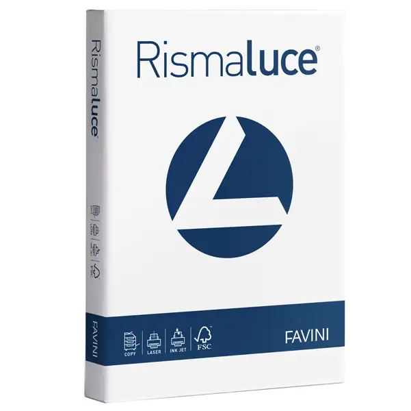 1x CARTA RISMALUCE 200GR A4 125FG BIANCA FAVINI