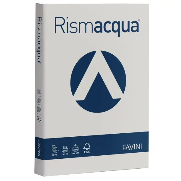 1x Carta RISMACQUA 140gr A4 200fg ghiaccio 12 FAVINI