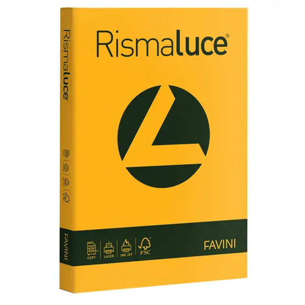 1x Carta RISMALUCE 200gr A4 125fg giallo oro 52 FAVINI