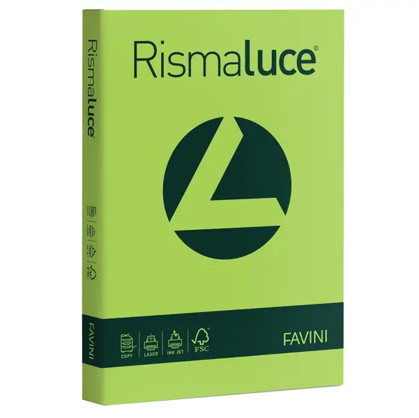 1x Carta RISMALUCE 200gr A4 125fg pistacchio 54 FAVINI