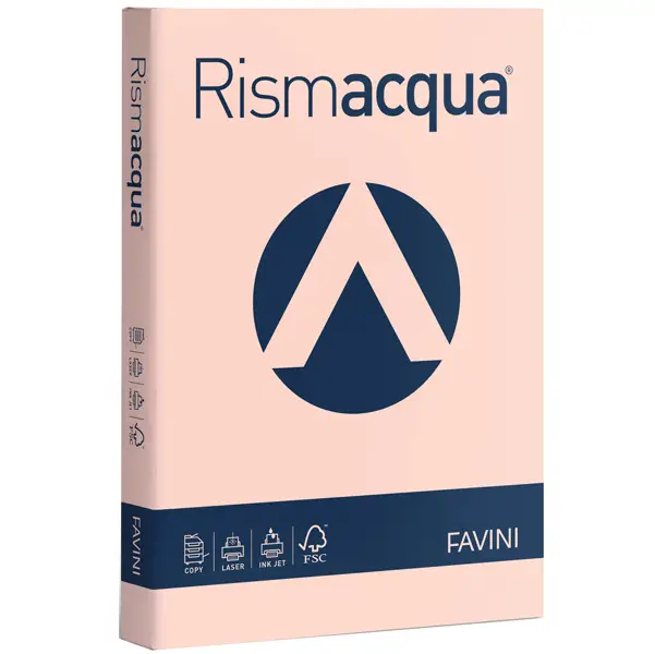 1x Carta RISMACQUA 200gr A4 125fg salmone 05 FAVINI