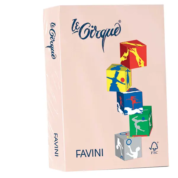 1x Carta LECIRQUE A4 80gr 500fg salmone pastello 103 FAVINI