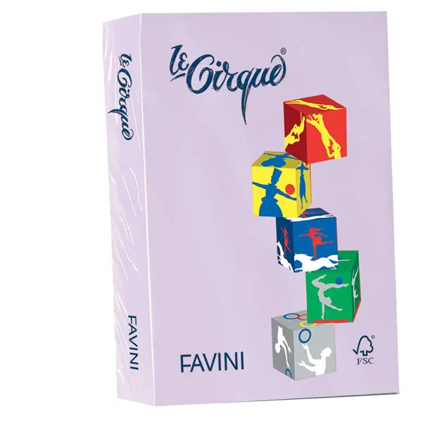 1x Carta LECIRQUE A4 80gr 500fg lilla pastello 104 FAVINI