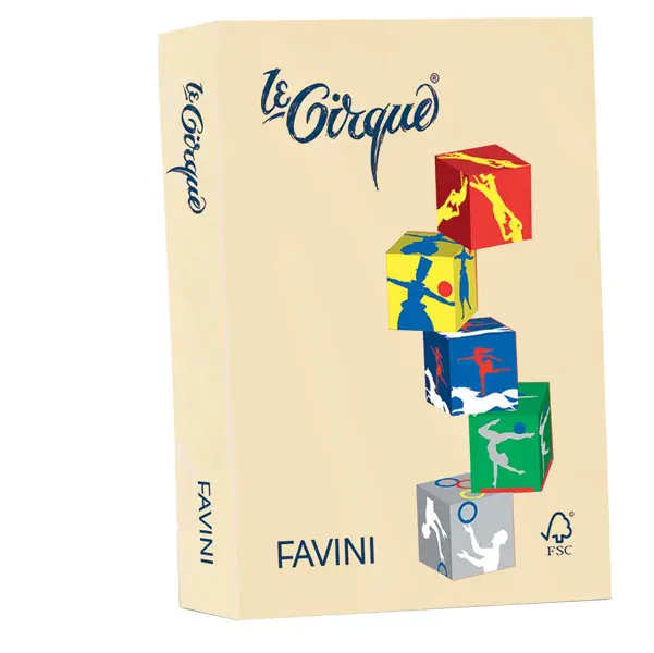 1x Carta LECIRQUE A4 80gr 500fg camoscio pastello 105 FAVINI