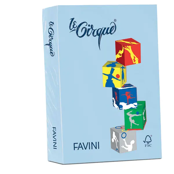 1x Carta LECIRQUE A4 80gr 500fg azzurro pastello 106 FAVINI
