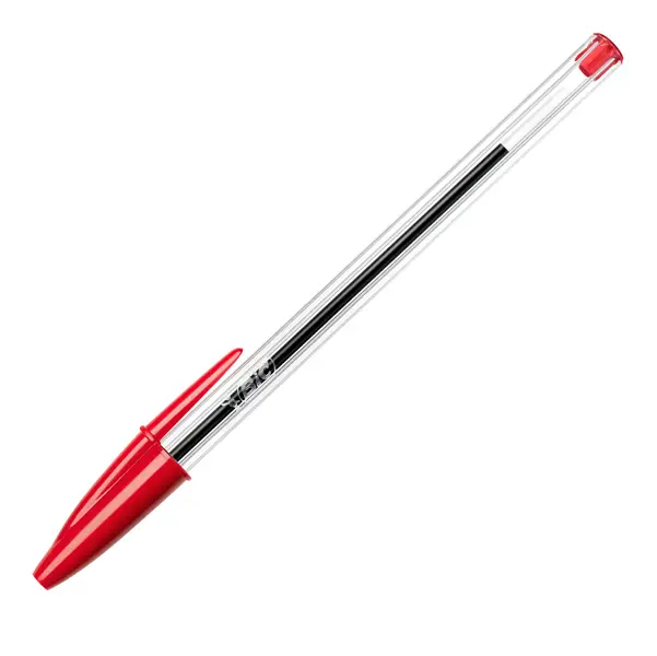 1x Scatola 50 penna sfera CRISTALR medio 1,0mm rosso BICR
