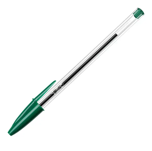 1x Scatola 50 penna sfera CRISTALR medio 1,0mm verde BICR