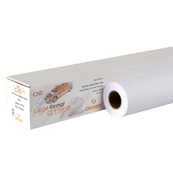 1x CARTA INKJET PLOTTER 610MM(24") X 50MT 90GR HICOLOR OPACA CANSON