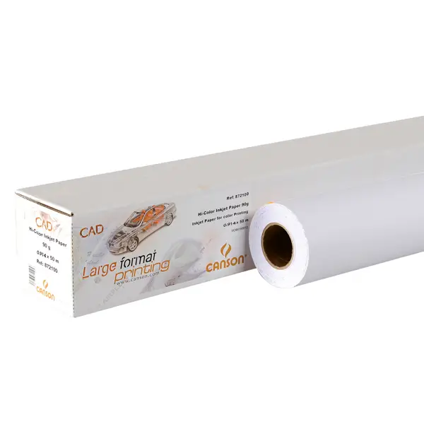 1x CARTA INKJET PLOTTER 914MM(36") X 50MT 90GR HICOLOR OPACA CANSON