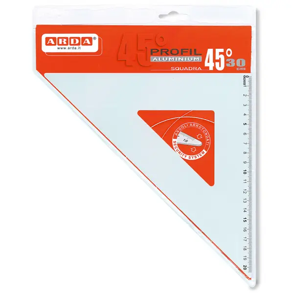 1x SQUADRA PROFIL ALLUMINIO 45  30CM ARDA