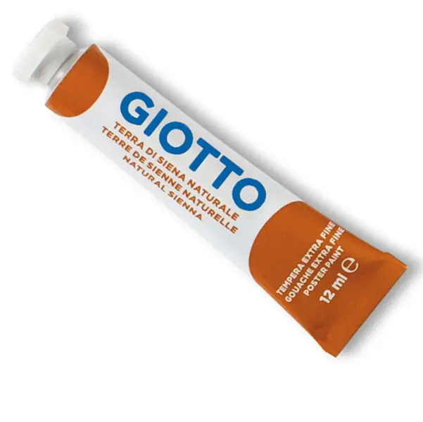 6x TEMPERA GIOTTO TUBO 4 (12ML) TERRA DI SIENA NATURALE 20