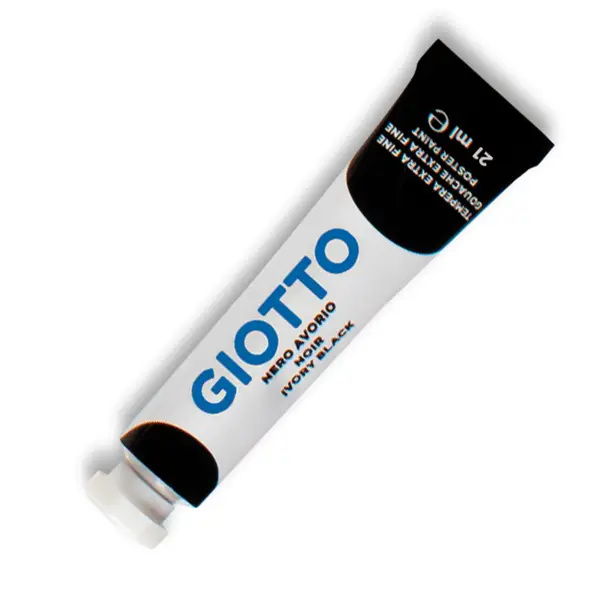 6x TEMPERA GIOTTO TUBO 7 (21ML) NERO 24