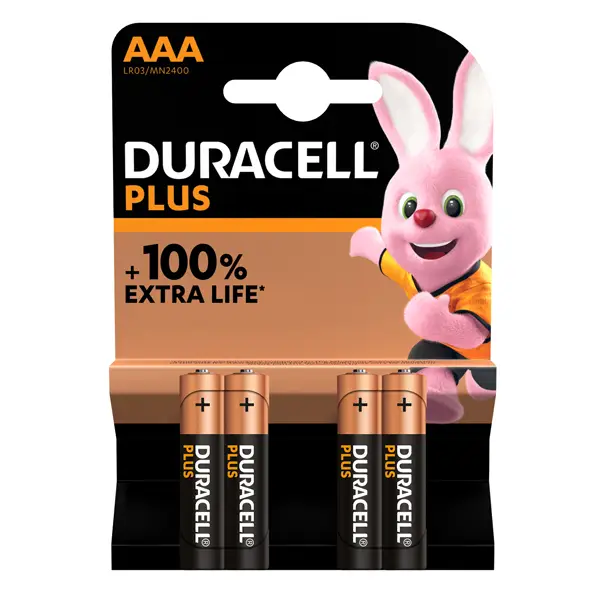 1x Blister 4 pile MN2400 Duracell PLUS 100 - MINISTILO AAA