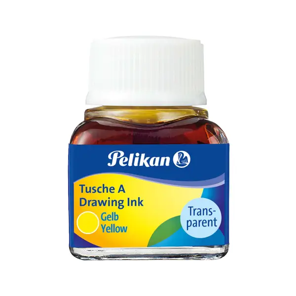 10x INCHIOSTRO DI CHINA 523 GIALLO 5 10ML PELIKAN