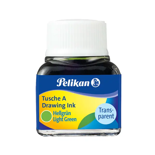 10x INCHIOSTRO DI CHINA 523 VERDE CHIARO 6 10ML PELIKAN