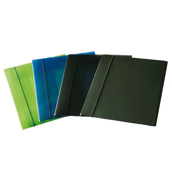 10x CARTELLINA CON ELASTICO EKO U110 TRASPARENTE VERDE LEONARDI