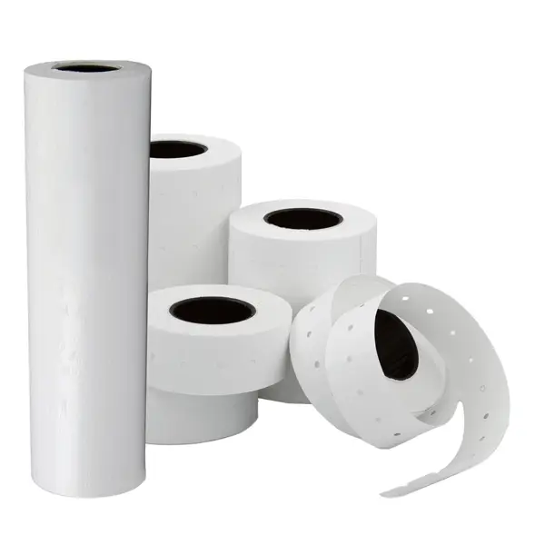 10x ROTOLO 1000 ETICHETTE 21X12 BIANCHE ART.169 RIMOV.X LEBEZ 200