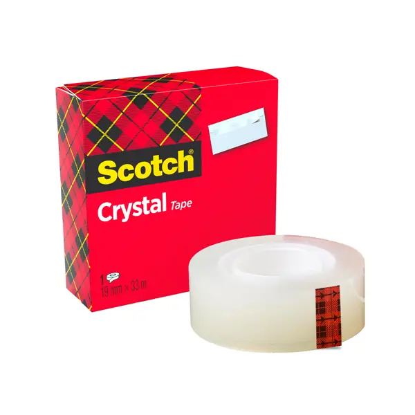 1x NASTRO ADESIVO ScotchR CRYSTAL CLEAR 600 33MTX19MM