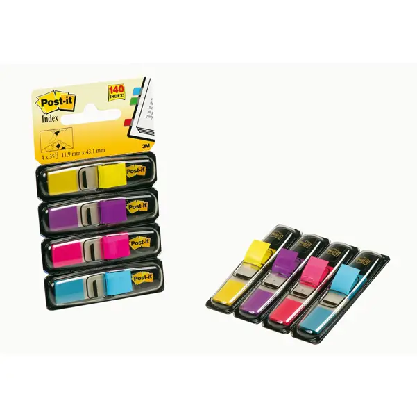 1x MINISET 140 SEGNAPAGINA Post-itR INDEX 683-4AB IN 4 COLORI VIVACI
