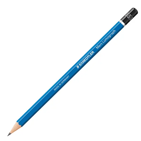 12x Matita grafite MarsR LumographR 100-6H Staedtler