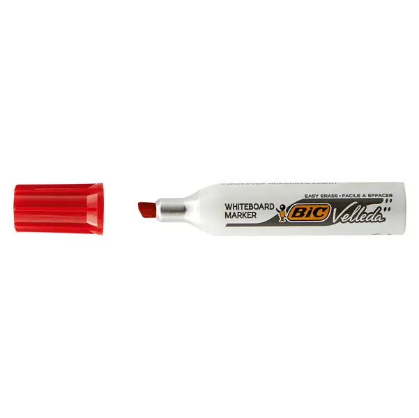 12x PENNARELLO VELLEDA 1781 ROSSO P.SCALPELLO WHITEBOARD BIC