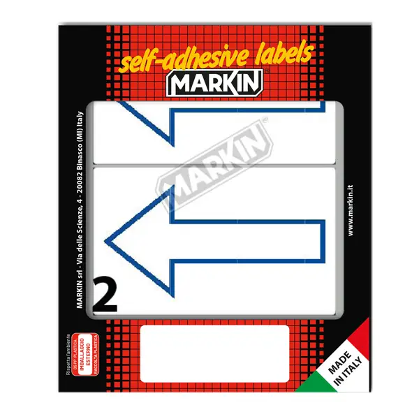 1x Etichetta adesiva bianca 115x70mm ALTO (10fg x 2etichette) Markin