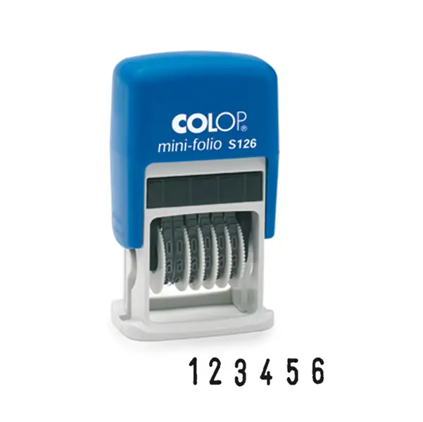 1x Timbro mini numeratore S126 6colonne 3,8mm autoinchiostrante COLOP