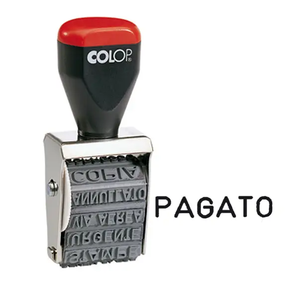 1x Timbro POLINOMIO 04000W 12 diciture 4mm COLOP