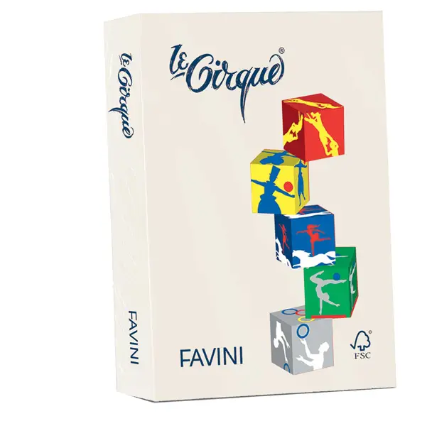 1x Carta LECIRQUE A4 160gr 250fg avorio pastello 110 FAVINI