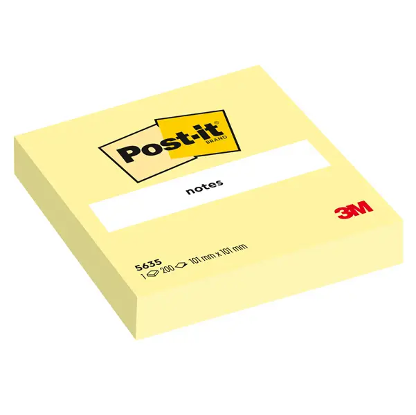 1x BLOCCO 200fg Post-itR Giallo Canary 100x100mm 5635