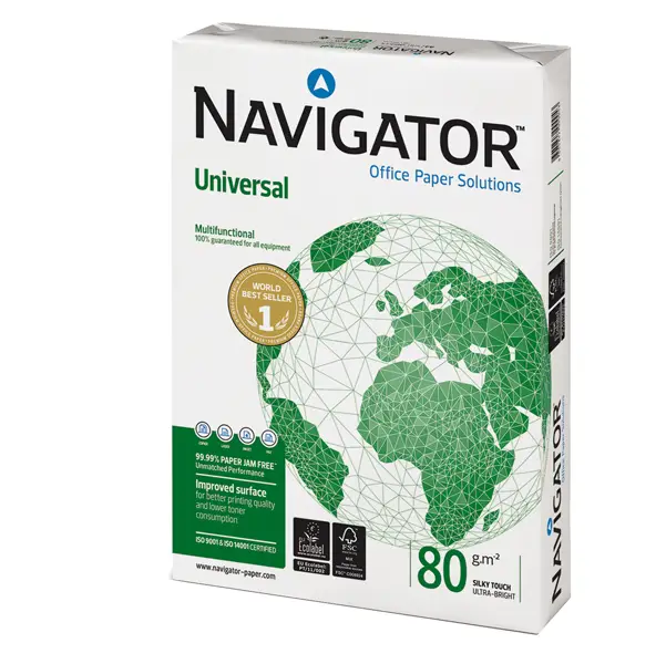 1x Mini Pallet 50 risme carta A4 80gr 500Fg Bianca Navigator Universal (max 1)
