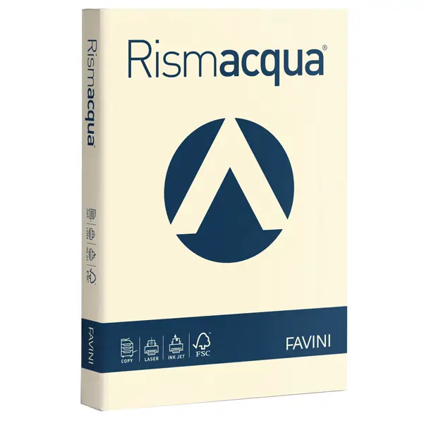 1x Carta RISMACQUA 200gr A3 125fg avorio 110 FAVINI